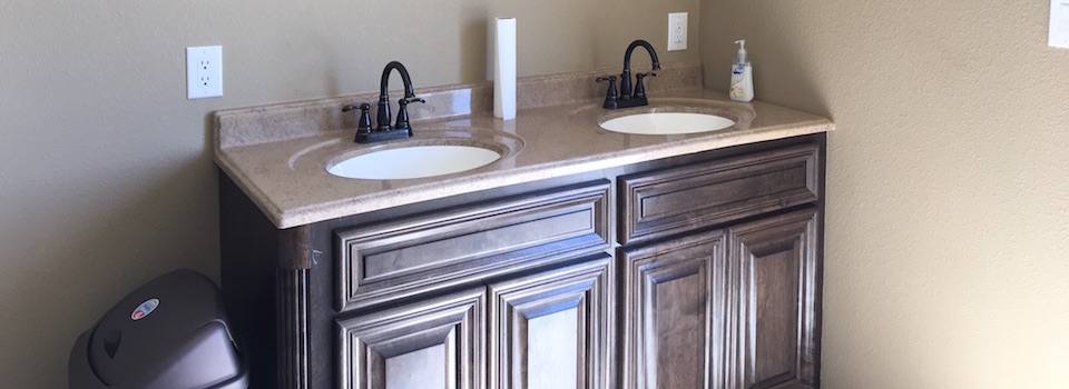 Clean bathroom vanity facilities